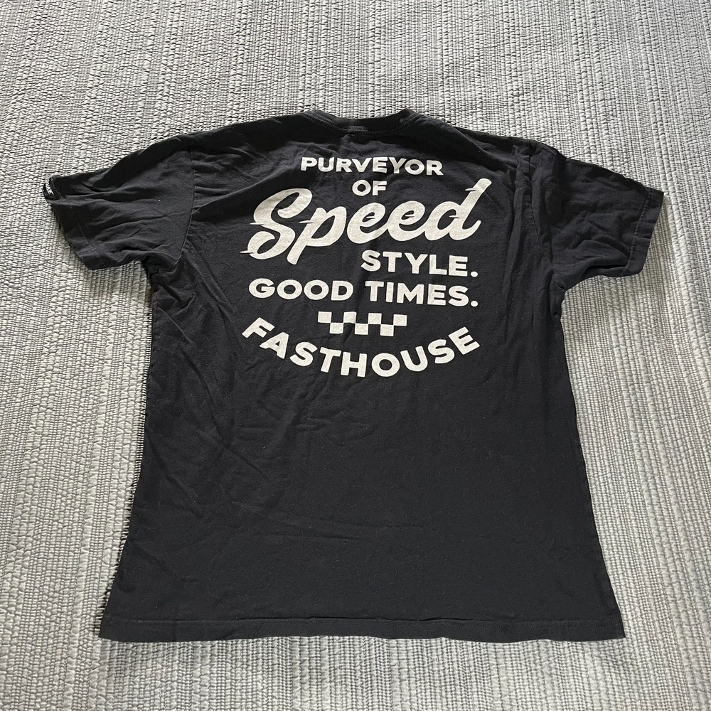 Fasthouse Purveyor Speed Style Good Times T-Shirt Black Large Men's Graphic Tee